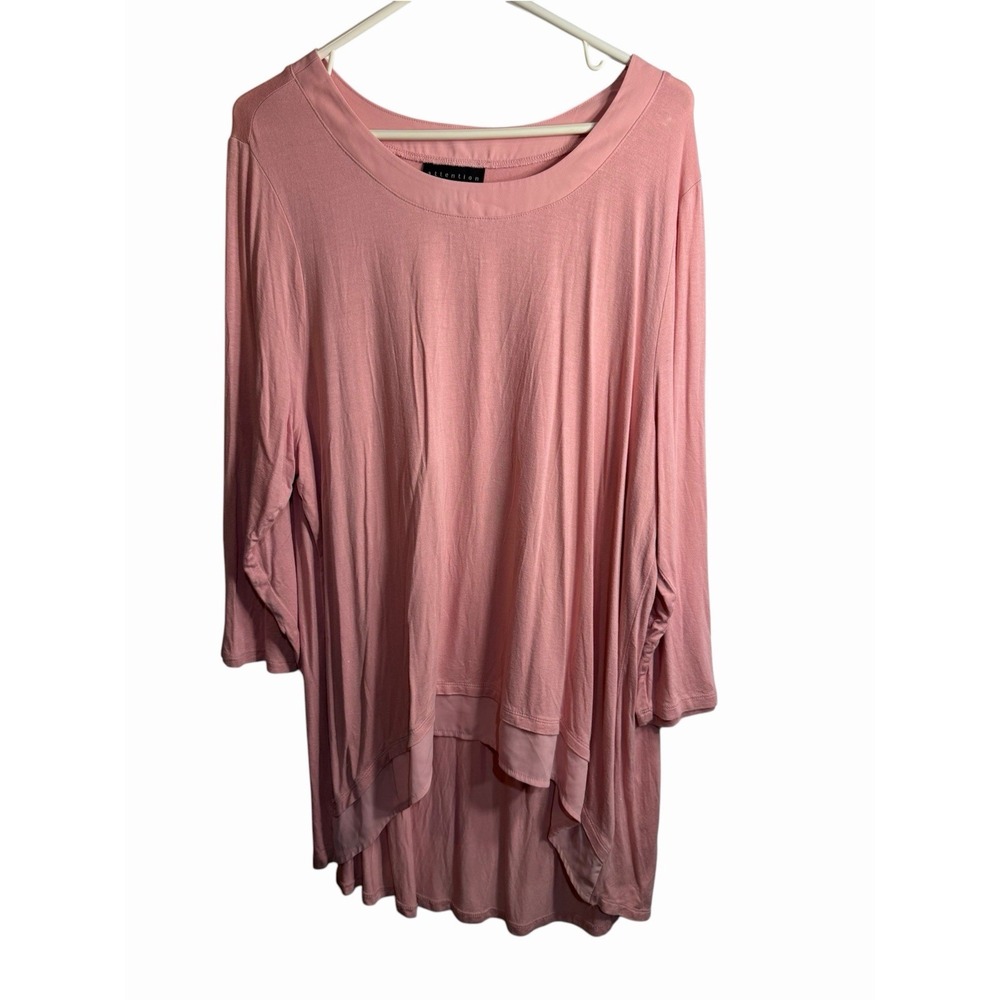 attention womens pink long sleeve shirt size 1X